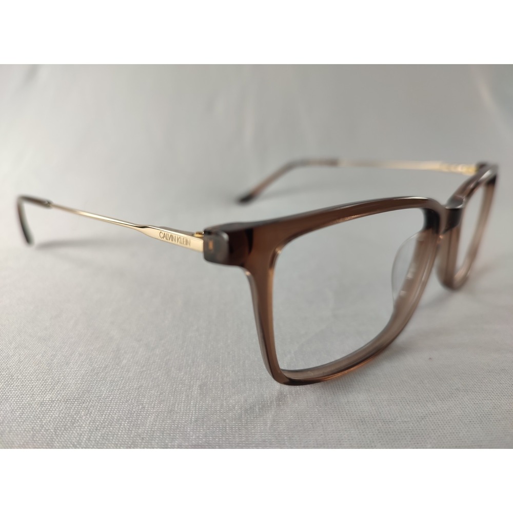 Calvin Klein CK18707 210 Translucent Brown Gold Eyeglass Frames‎ 53-18-140